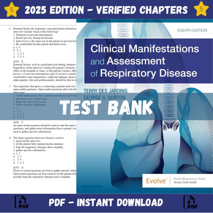 Clinical Manifestations and Assessment of Respiratory Disease 8th Edition