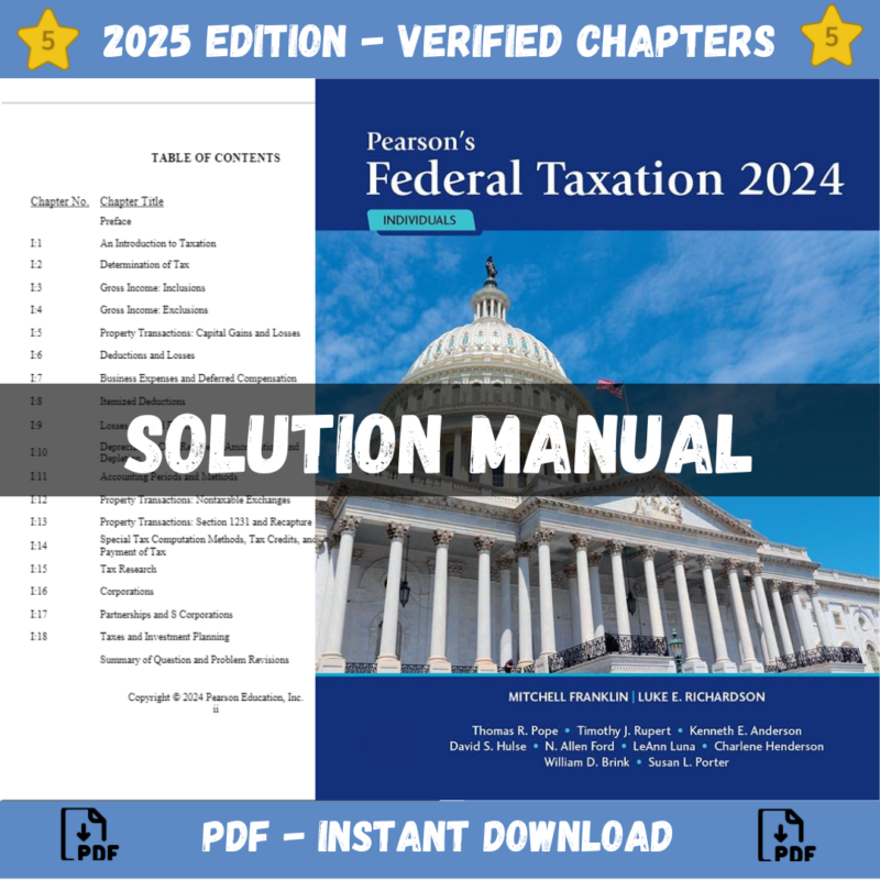 Pearson's Federal Taxation 2024 Individuals 37th Edition