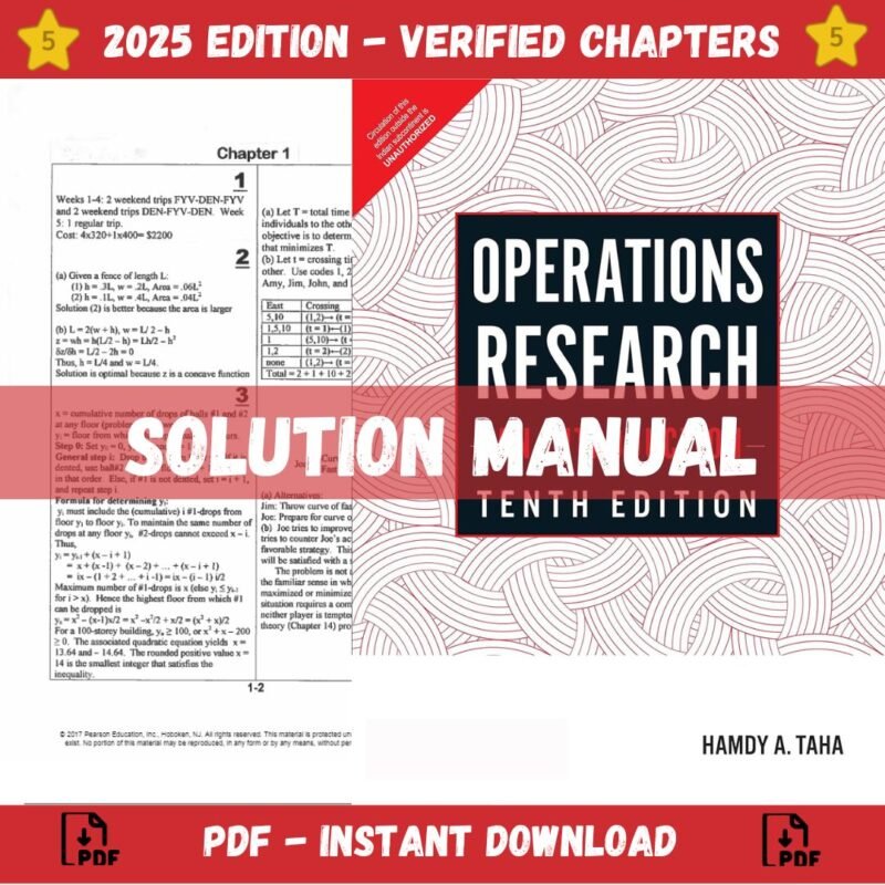 Solution Manual - Operations Research An Introduction 10th Edition (Taha, 2020)