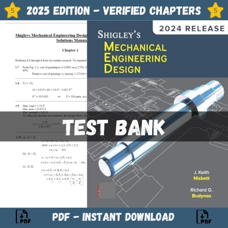 Solution Manual - Shigley's Mechanical Engineering Design 11th Edition (Budynas, 2019)