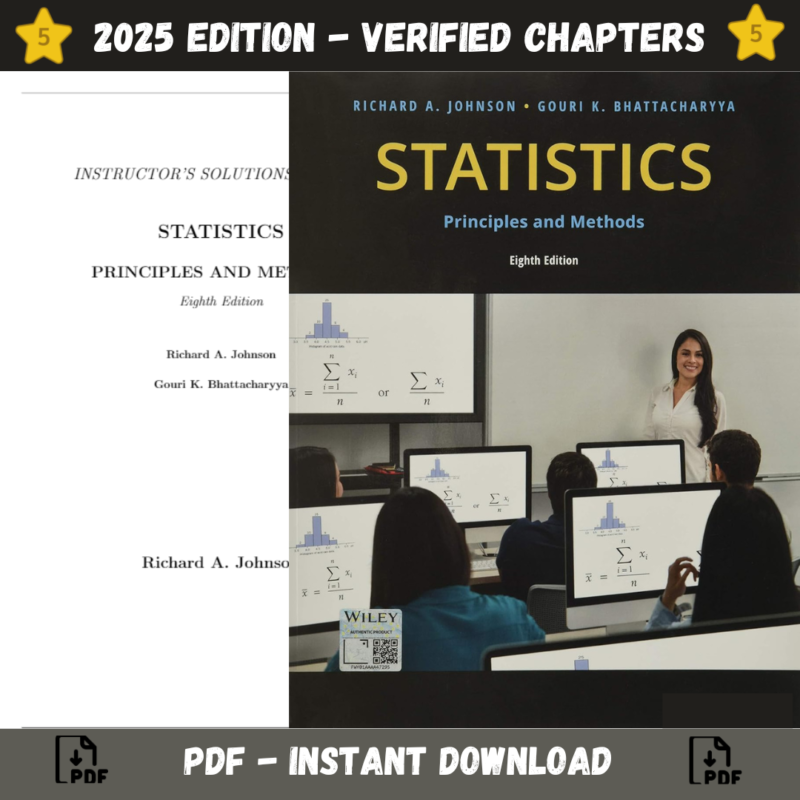 Solution Manual - Statistics Principles and Methods 8th Edition (Johnson, 2020)